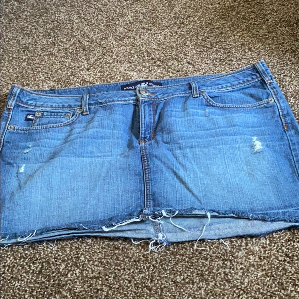 Source of Wisdom jean skirt